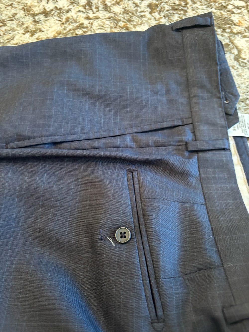Kirkland Men's Dark Gray Pinstripe Dress Pants